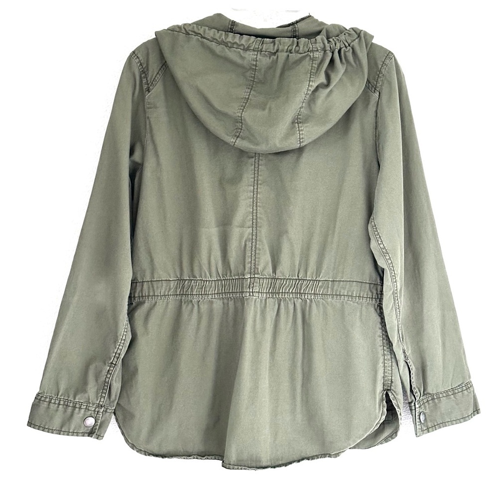 BP Nordstrom Army Green Hooded Utility Jacket - Picture 2 of 2